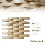 3D Mosaic Black Walnut Solid Wood Acoustic Diffuser Panel - Image 8