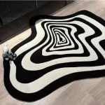 Black & White Geometric Rug - Image 3