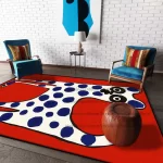 Red Abstract Animal Print Rug, Non-Slip (Multiple Sizes) - Image 3