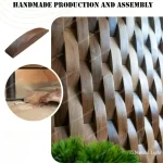 3D Mosaic Black Walnut Solid Wood Acoustic Diffuser Panel - Image 6