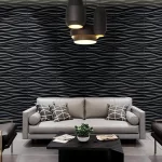 30x30cm Paintable Wallpaper 3D Wave Wall Panels - Image 3