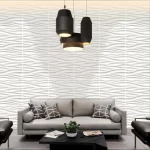 30x30cm Paintable Wallpaper 3D Wave Wall Panels - Image 2