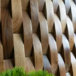 3D Mosaic Black Walnut Solid Wood Acoustic Diffuser Panel