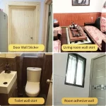 10pcs Wood Grain Wallpaper Panels Peel and Stick Self-Adhesive Foam Panel - Image 6