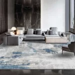 Modern Geometric Wilton Rug, Nordic Style, Washable