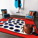 Red Abstract Animal Print Rug, Non-Slip (Multiple Sizes) - Image 8