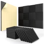 12-Pack High Density Acoustic Foam Panels,  12X12 Inch, Self-Adhesive