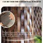 3D Mosaic Black Walnut Solid Wood Acoustic Diffuser Panel - Image 5