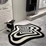 Black & White Geometric Rug - Image 2