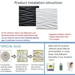 30x30cm Paintable Wallpaper 3D Wave Wall Panels - Image 6