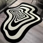 Black & White Geometric Rug - Image 4