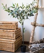 Artificial Silk Faux Olive Tree In Pot - Image 8
