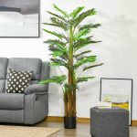 6FT Artificial Tropical Palm Tree Faux Decorative Plant