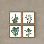 Botanical Framed Wall Art, Set of 4, 10x10, Walnut Frames - Image 4