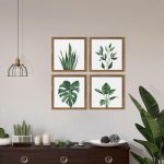 Botanical Framed Wall Art, Set of 4, 10x10, Walnut Frames - Image 8