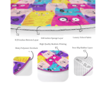 Cute Cat Kids Room Round Rug, Nursery Room Decorative Cat Patterned - Image 6