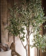 Large Artificial Olive Tree 94" Tall In Pot - Image 2