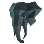 3D Elephant Head Wall Art